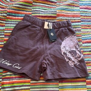 Darc sports limited 497 of 1000 Skull Graphic Shorts in Deep Brown nwt medium